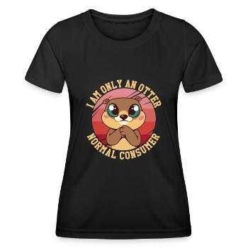 Martre d’eau de loutre Martre Martre Martre - T-shirt sport Femme - noir - Devant - AI Model Female 172 light (172cm)