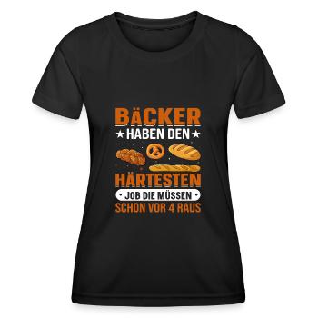 Bäcker lustiges Geschenk - Frauen Funktions-T-Shirt - Schwarz - Vorne - AI Model Female 172 light (172cm)