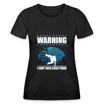 Parkour Design pour Freerunner | Freerunning - T-shirt sport Femme - noir - Devant - AI Model Female 172 light (172cm)