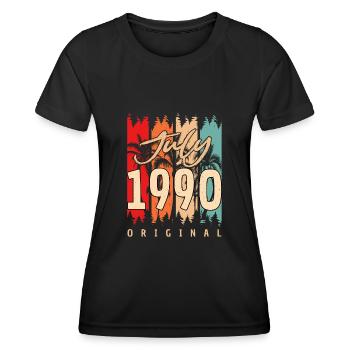 Juli 1990 Geschenkidee - Frauen Funktions-T-Shirt - Schwarz - Vorne - AI Model Female 172 light (172cm)