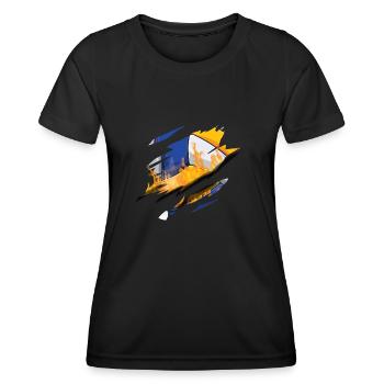 Joueur de volleyball Équipe Scratch - T-shirt sport Femme - noir - Devant - AI Model Female 172 light (172cm)