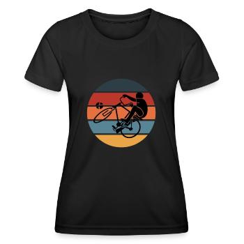 Radball - Frauen Funktions-T-Shirt - Schwarz - Vorne - AI Model Female 172 light (172cm)