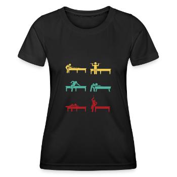 Billard Cue Sports Et Snooker Tournoi - T-shirt sport Femme - noir - Devant - AI Model Female 172 light (172cm)