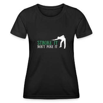 Billard Cue Sports Et Snooker Tournoi - T-shirt sport Femme - noir - Devant - AI Model Female 172 light (172cm)