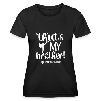 Taekwondo Sœur Fière Taekwondo Sœur - T-shirt sport Femme - noir - Devant - AI Model Female 172 light (172cm)