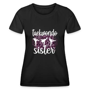 Fière Taekwondo Sœur Taekwondo Sœur - T-shirt sport Femme - noir - Devant - AI Model Female 172 light (172cm)