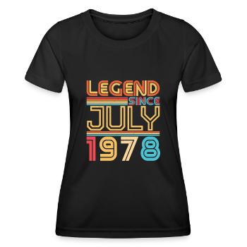 Geboren Im Juli 1978 - Frauen Funktions-T-Shirt - Schwarz - Vorne - AI Model Female 172 light (172cm)