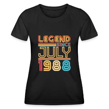 July 1988 Gift idea - Women's Functional T-Shirt - black - Front - AI Model Female 172 light (172cm)