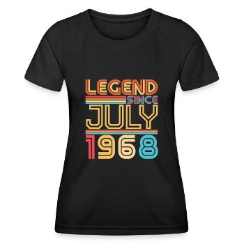 Juli 1968 Vintage - Frauen Funktions-T-Shirt - Schwarz - Vorne - AI Model Female 172 light (172cm)