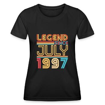 Mois de naissance Juillet 1997 - T-shirt sport Femme - noir - Devant - AI Model Female 172 light (172cm)