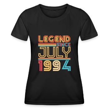 Baujahr Juli 1994 - Frauen Funktions-T-Shirt - Schwarz - Vorne - AI Model Female 172 light (172cm)