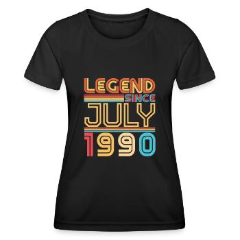 Juli 1990 Geschenkidee - Frauen Funktions-T-Shirt - Schwarz - Vorne - AI Model Female 172 light (172cm)