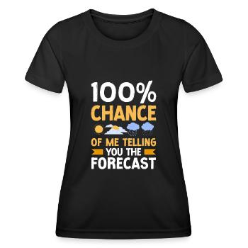 Meteorologist Weather Forecast - Women's Functional T-Shirt - black - Front - AI Model Female 172 light (172cm)
