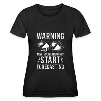 Meteorologist Weather Forecast - Women's Functional T-Shirt - black - Front - AI Model Female 172 light (172cm)