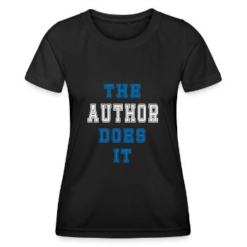 L’auteur le fait Cadeau d’auteur - T-shirt sport Femme - noir - Devant - AI Model Female 172 light (172cm)