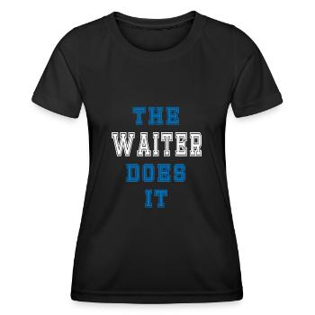 The Kellner does it Kellner Geschenk - Frauen Funktions-T-Shirt - Schwarz - Vorne - AI Model Female 172 light (172cm)