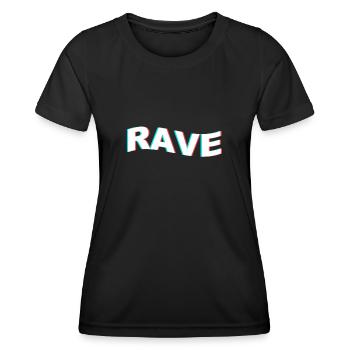 Rave Raver - T-shirt sport Femme - noir - Devant - AI Model Female 172 light (172cm)