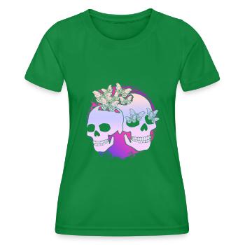 Papillon de nuit Skull Motten Motte occulte Goth - T-shirt sport Femme - vert - Devant - AI Model Female 172 dark (172cm)