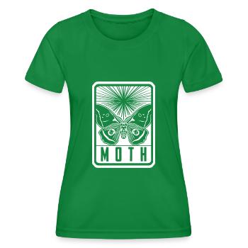 Moth Motten Tarot Motte Occulte Goth - T-shirt sport Femme - vert - Devant - AI Model Female 172 dark (172cm)