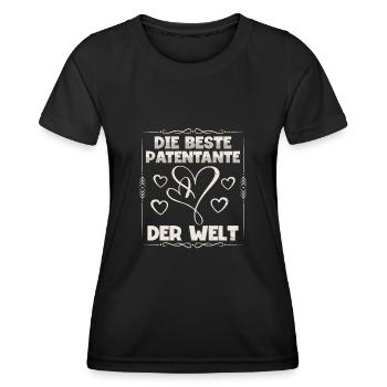 Die Beste Patentante der Welt Taufpatin - Frauen Funktions-T-Shirt - Schwarz - Vorne - AI Model Female 172 light (172cm)