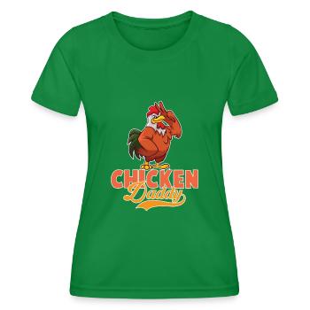 Chicken Daddy Chickens Chicken Father - Women's Functional T-Shirt - kelly green - Front - AI Model Female 172 dark (172cm)
