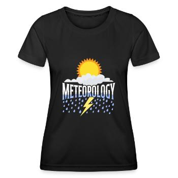Meteorologist Weather Forecast - Women's Functional T-Shirt - black - Front - AI Model Female 172 light (172cm)