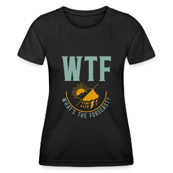 Météorologue Prévisions météorologiques - T-shirt sport Femme - noir - Devant - AI Model Female 172 light (172cm)