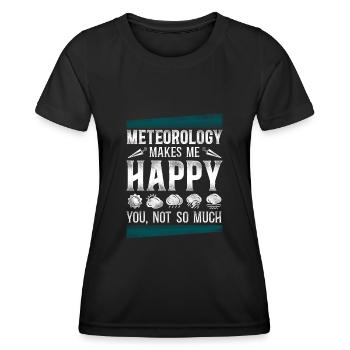 Météorologue Prévisions météorologiques - T-shirt sport Femme - noir - Devant - AI Model Female 172 light (172cm)