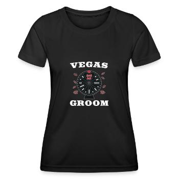 Las Vegas Groom Squad Vegas Mariage - T-shirt sport Femme - noir - Devant - AI Model Female 172 light (172cm)