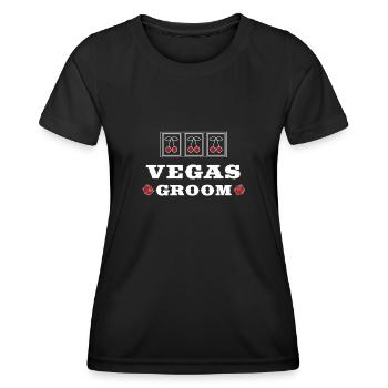 Las Vegas Groom Squad Vegas Mariage - T-shirt sport Femme - noir - Devant - AI Model Female 172 light (172cm)