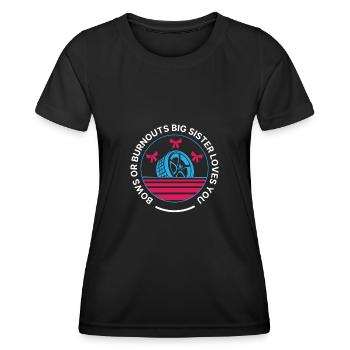Burnouts Or Bows Gender Reveal Party - T-shirt sport Femme - noir - Devant - AI Model Female 172 light (172cm)