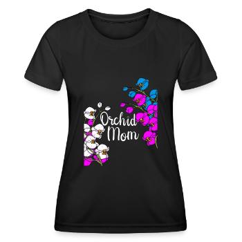 Orchidee Muttertag Geschenk Floristin Orchidee - Frauen Funktions-T-Shirt - Schwarz - Vorne - AI Model Female 172 light (172cm)