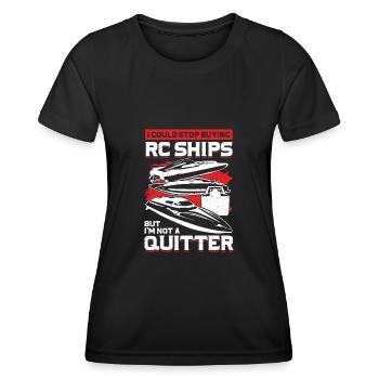 RC Ship Boat Model Making Model Builder Gift - Women's Functional T-Shirt - black - Front - AI Model Female 172 light (172cm)
