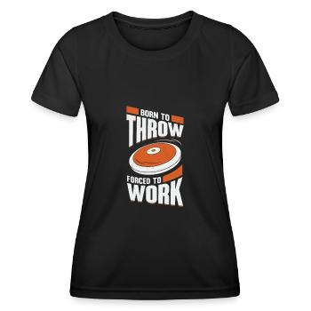Drôle de Discus Lancer Discus Thrower Cadeau - T-shirt sport Femme - noir - Devant - AI Model Female 172 light (172cm)