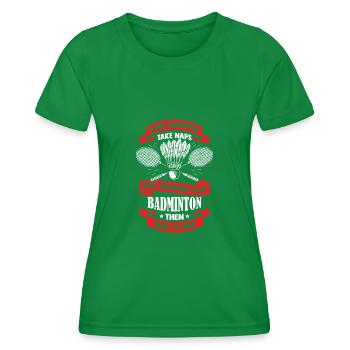 Drôle de badminton Grand-père Grand-père Cadeau - T-shirt sport Femme - vert - Devant - AI Model Female 172 dark (172cm)