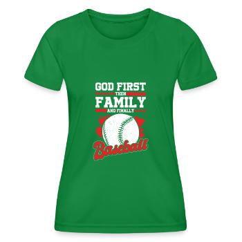 Baseball Sports Baseball Player Cadeau - T-shirt sport Femme - vert - Devant - AI Model Female 172 dark (172cm)