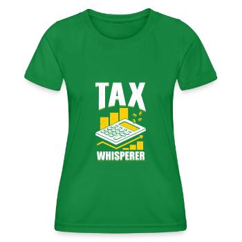 Conseiller fiscal Cadeau de commis fiscal - T-shirt sport Femme - vert - Devant - AI Model Female 172 dark (172cm)