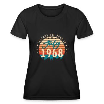 Juli 1968 Retro - Frauen Funktions-T-Shirt - Schwarz - Vorne - AI Model Female 172 light (172cm)