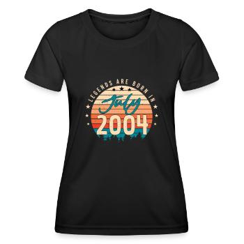 Juillet 2004 Enfin majeur - T-shirt sport Femme - noir - Devant - AI Model Female 172 light (172cm)