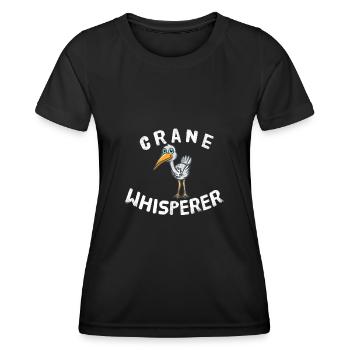 Grue Whisperer Grue Whisperer Bird Nerd - T-shirt sport Femme - noir - Devant - AI Model Female 172 light (172cm)