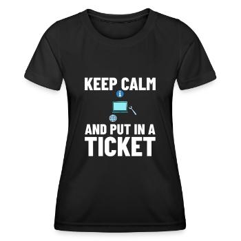 Support technique Assistance technique informatique Helpdesk - T-shirt sport Femme - noir - Devant - AI Model Female 172 light (172cm)