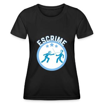 Fencing match - Women's Functional T-Shirt - black - Front - AI Model Female 172 light (172cm)