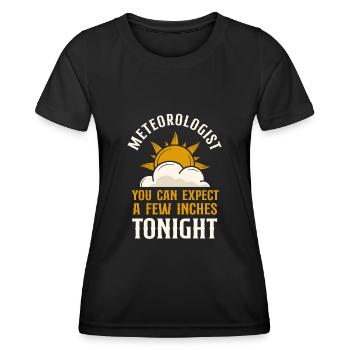Météorologue Prévisions météorologiques - T-shirt sport Femme - noir - Devant - AI Model Female 172 light (172cm)