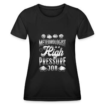 Météorologue Prévisions météorologiques - T-shirt sport Femme - noir - Devant - AI Model Female 172 light (172cm)