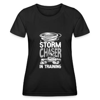 Storm Chaser Hurricane Meteorology - Frauen Funktions-T-Shirt - Schwarz - Vorne - AI Model Female 172 light (172cm)