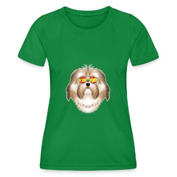 Havanese I Spain Sunglasses I Spanish Flag - Frauen Funktions-T-Shirt - Kelly Green - Vorne - AI Model Female 172 dark (172cm)