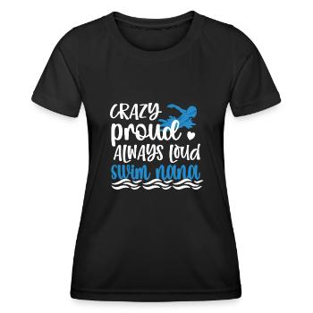 Proud Swimming Nana Swimmer Nana Grandma Gift - Women's Functional T-Shirt - black - Front - AI Model Female 172 light (172cm)