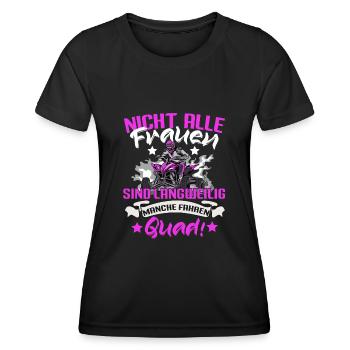 Quadfahrerin Quad fahren Bikerin - Frauen Funktions-T-Shirt - Schwarz - Vorne - AI Model Female 172 light (172cm)