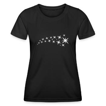 Étoiles blanches - T-shirt sport Femme - noir - Devant - AI Model Female 172 light (172cm)