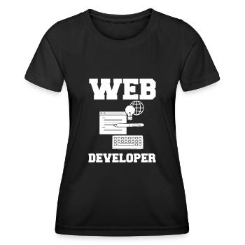 Web Development Web Developer Developer Manager - Women's Functional T-Shirt - black - Front - AI Model Female 172 light (172cm)